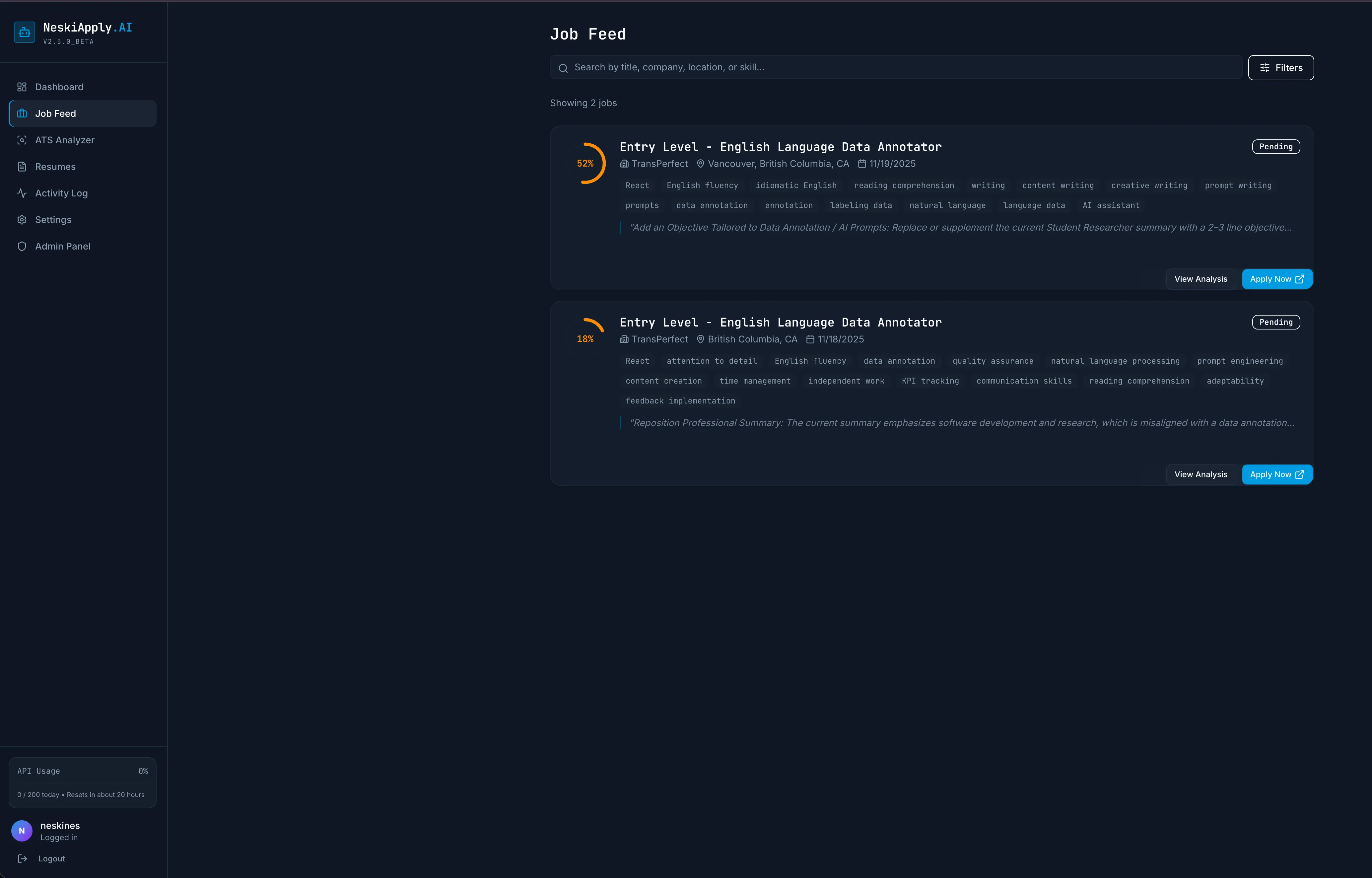 Screenshot gallery