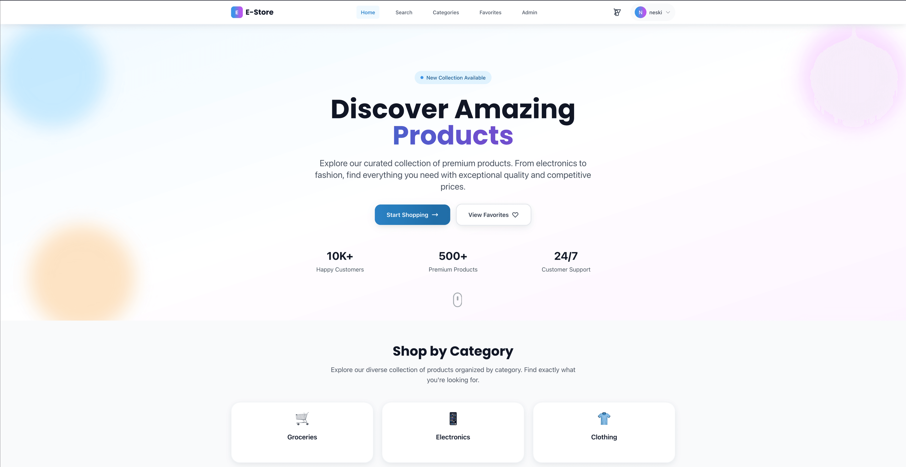 E-commerce Store screenshot